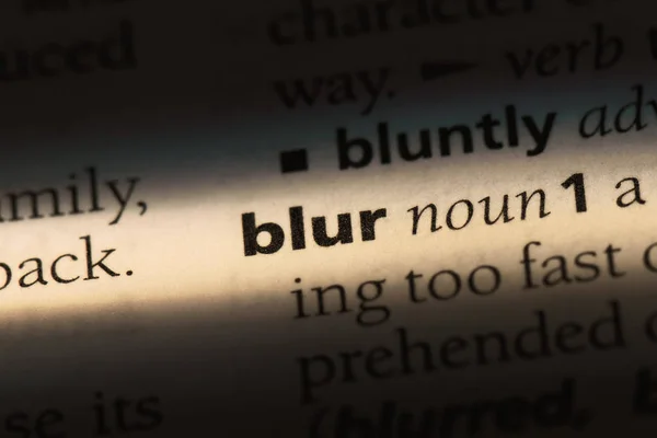 Θάμπωμα Λέξη Ένα Λεξικό Blur Έννοια — Φωτογραφία Αρχείου