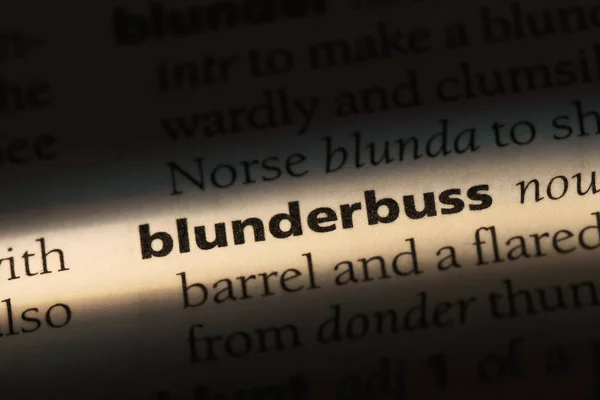 Помилкове Слово Словнику Концепція Blunderbuss — стокове фото