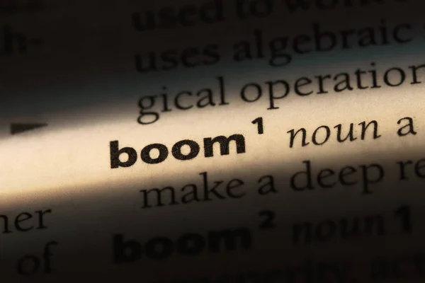 Boom Word Dictionary Boom Concept — Stock Photo, Image