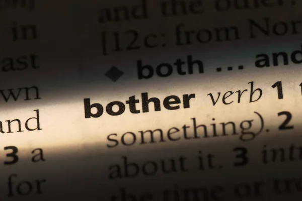 Bother Word Dictionary Bother Concept — Stock Photo, Image