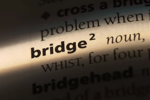 Bridge Word Dictionary Bridge Concept — Stock Photo, Image