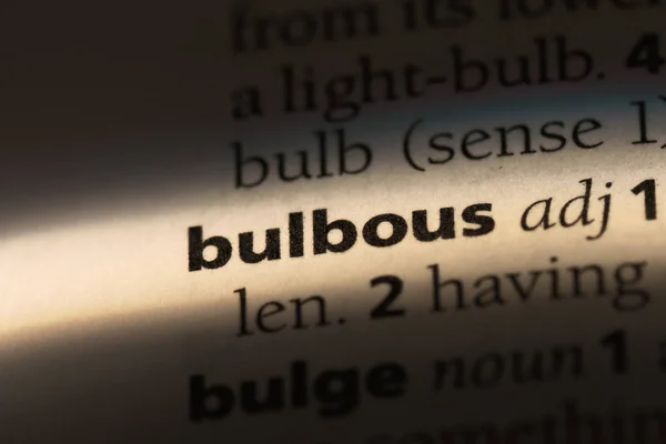 Bulbous Word Dictionary Bulbous Concept — Stock Photo, Image