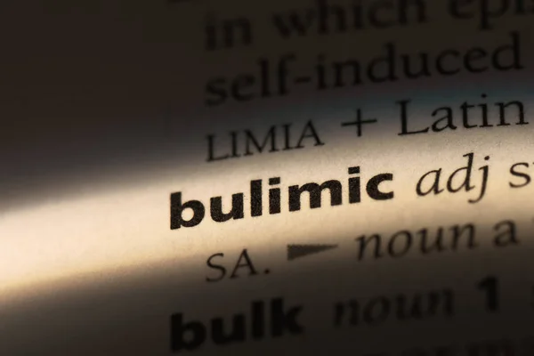Bulimic Word Dictionary Bulimic Concept — Stock Photo, Image