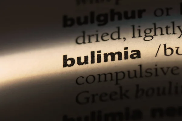 Bulimia Word Dictionary Bulimia Concept — Stock Photo, Image