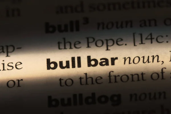 Bull Bar Word Dictionary Bull Bar Concept — Stock Photo, Image