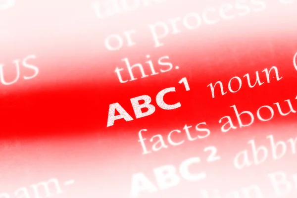 Abc Λέξη Ένα Λεξικό Abc Έννοια — Φωτογραφία Αρχείου