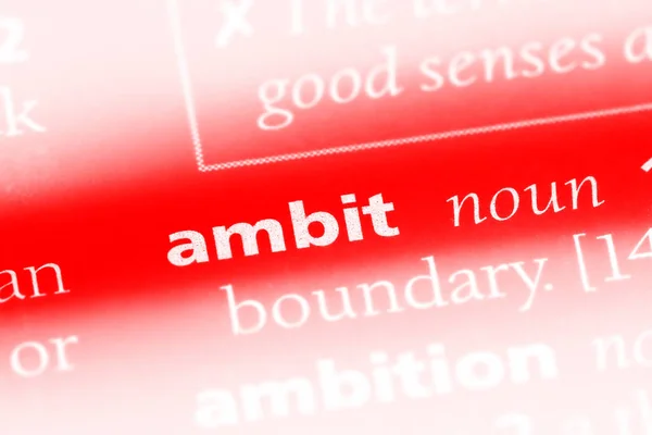 Ambit Słowo Słowniku Koncepcja Ambit — Zdjęcie stockowe