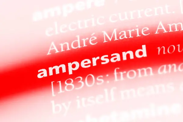 Ampersand Word Dictionary Ampersand Concept — Stock Photo, Image