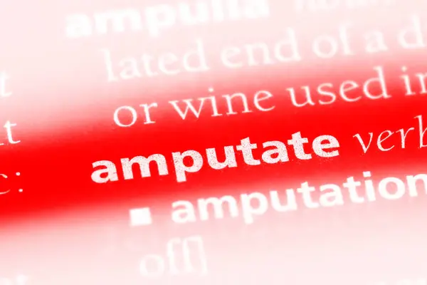 Amputacji Słowo Słowniku Amputacji Koncepcja — Zdjęcie stockowe