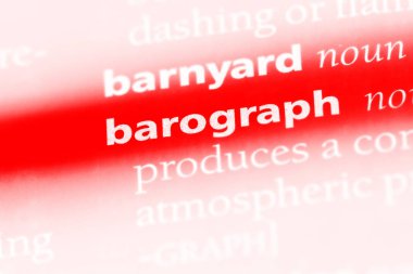 Barograph sözcük sözlüğe. Barograph kavramı.