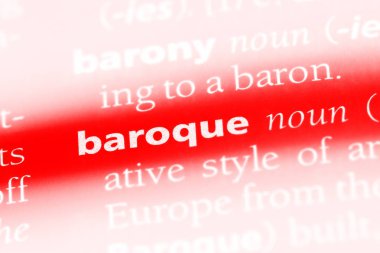 Barok kelimesi sözlük. Barok kavramı.