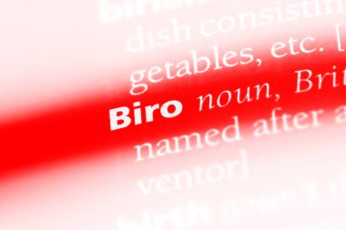 Biro Word'de bir sözlük. Biro kavramı.