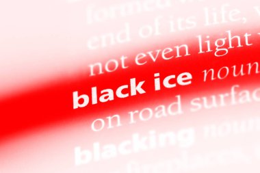 siyah buz Word'de bir sözlük. siyah buz kavramı.