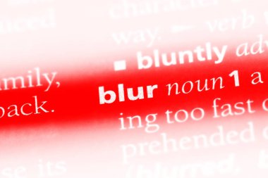 bir sözlüğü'ndeki sözcüğü bulanıklık. kavram bulanıklık.