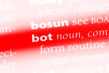 bot Word'de bir sözlük. bot kavramı.