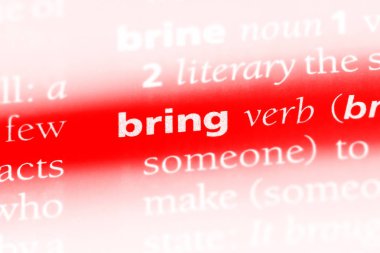 sözcük sözlükte getir. kavram getirmek.