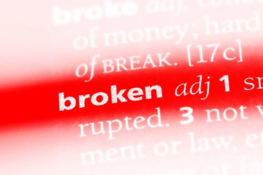 kırık sözcük sözlüğe. bozuk kavramı.