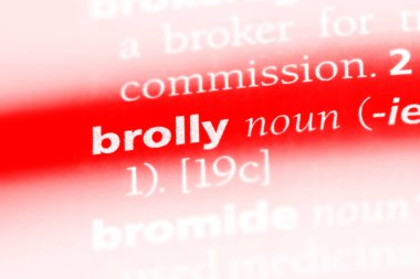 bir sözlüğü'ndeki Brolly sözcüğü. Brolly kavramı.