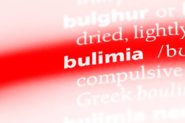 Bulimia Word'de bir sözlük. Bulimia kavramı.