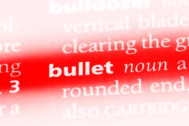 kurşun Word'de bir sözlük. Madde işareti kavramı.