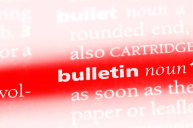bir sözlüğü'ndeki Bülteni sözcüğü. Bülteni kavramı.