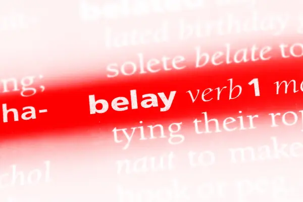 Belay Λέξη Ένα Λεξικό Belay Έννοια — Φωτογραφία Αρχείου