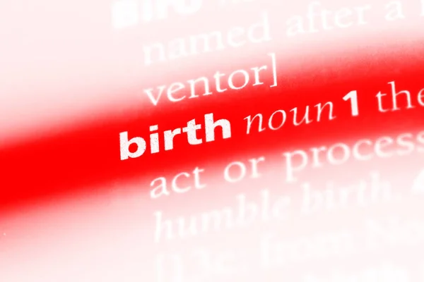 Birth Word Dictionary Birth Concept — Stock Photo, Image