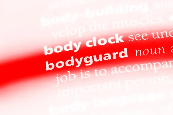Leibwächterwort Einem Wörterbuch Bodyguard Konzept — Stockfoto