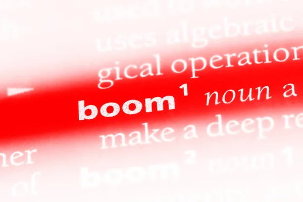 Palavra Boom Dicionário Conceito Boom — Fotografia de Stock
