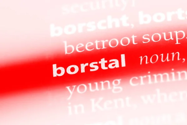 Palavra Borstal Dicionário Conceito Borstal — Fotografia de Stock