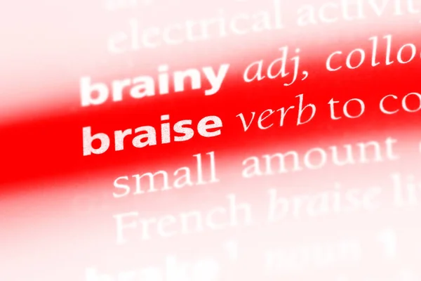 Braise Word Dictionary Braise Concept — Stock Photo, Image