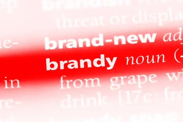Palavra Brandy Dicionário Conceito Brandy — Fotografia de Stock