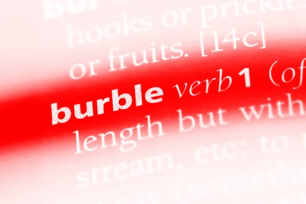 Palabra Burble Diccionario Concepto Burble — Foto de Stock