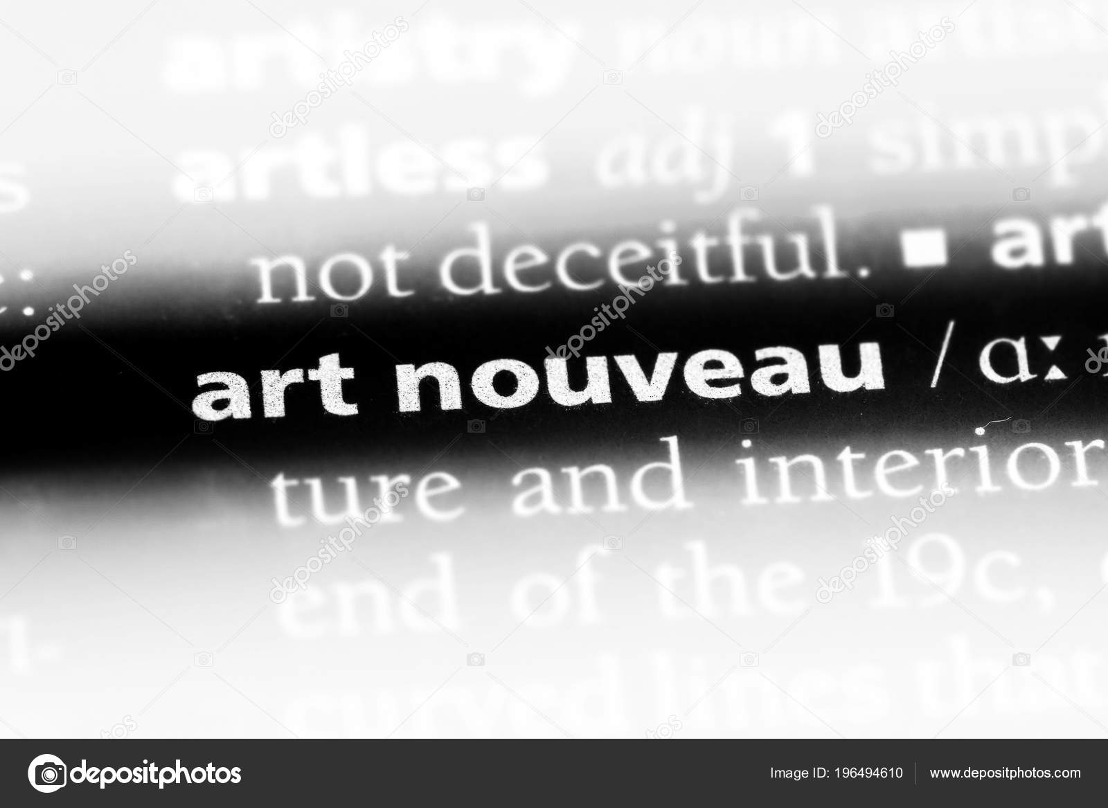 Art Nouveau Word Dictionary Art Nouveau Concept Stock Art Nouveau Word Dictionary Art Nouveau Concept Stock
