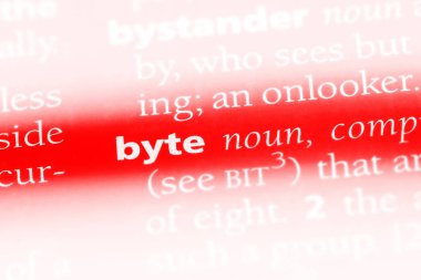 bayt Word'de bir sözlük. bayt kavramı.