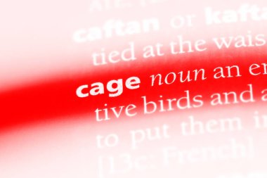 bir sözlüğü'ndeki kafes sözcüğü. kafes konsepti.