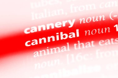 bir sözlüğü'ndeki yamyam sözcüğü. yamyam kavram.