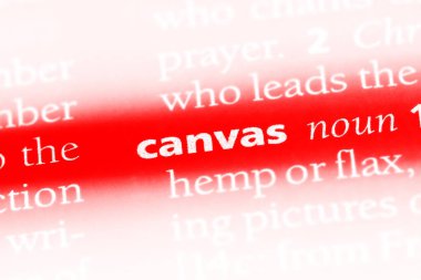 bir sözlüğü'ndeki sözcüğü tuval. tuval kavramı.