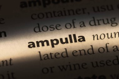 bir sözlüğü'ndeki ampulla sözcüğü. ampulla kavramı.