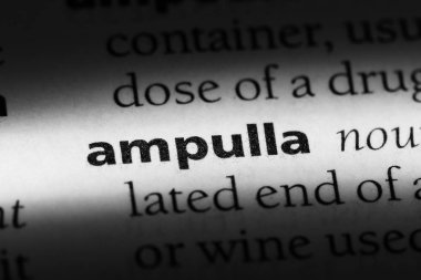 bir sözlüğü'ndeki ampulla sözcüğü. ampulla kavramı.