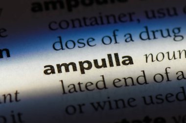 bir sözlüğü'ndeki ampulla sözcüğü. ampulla kavramı.