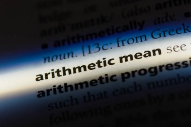 aritmetik ortalama sözcük sözlüğe. aritmetik ortalama kavramı.