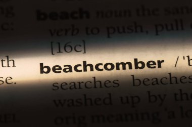 Beachcomber Word'de bir sözlük. concept Beachcomber.