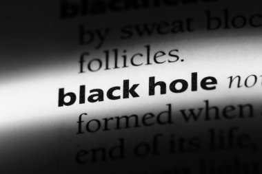 kara delik Word'de bir sözlük. kara delik kavramı.