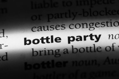 şişe sözcük sözlüğe. bottleparty kavramı.