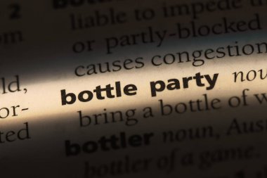 şişe sözcük sözlüğe. bottleparty kavramı.