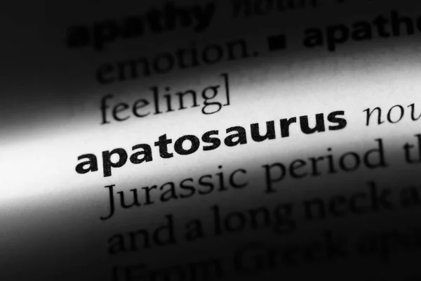 사전에 Apatosaurus 단어입니다 Apatosaurus — 스톡 사진