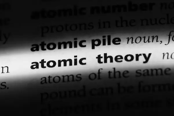 Parola Teoria Atomica Dizionario Concetto Teoria Atomica — Foto Stock