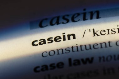 bir sözlük kazein Word'de. Kazein kavramı