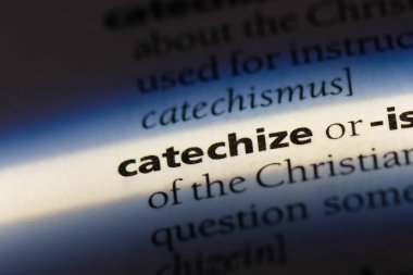 bir sözlüğü'ndeki sözcüğü catechize. kavram catechize